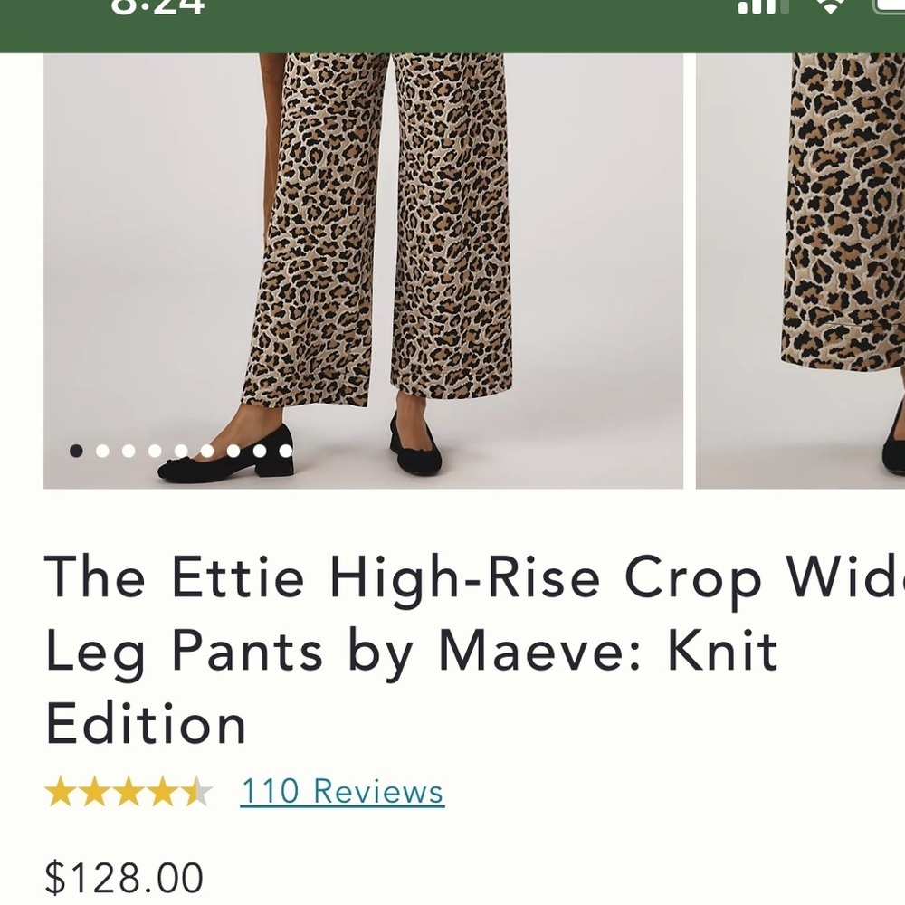 Anthropologie Maeve The Ettie Leopard Print Wide-Leg Pants New with Tags 29,27 - Picture 4 of 8
